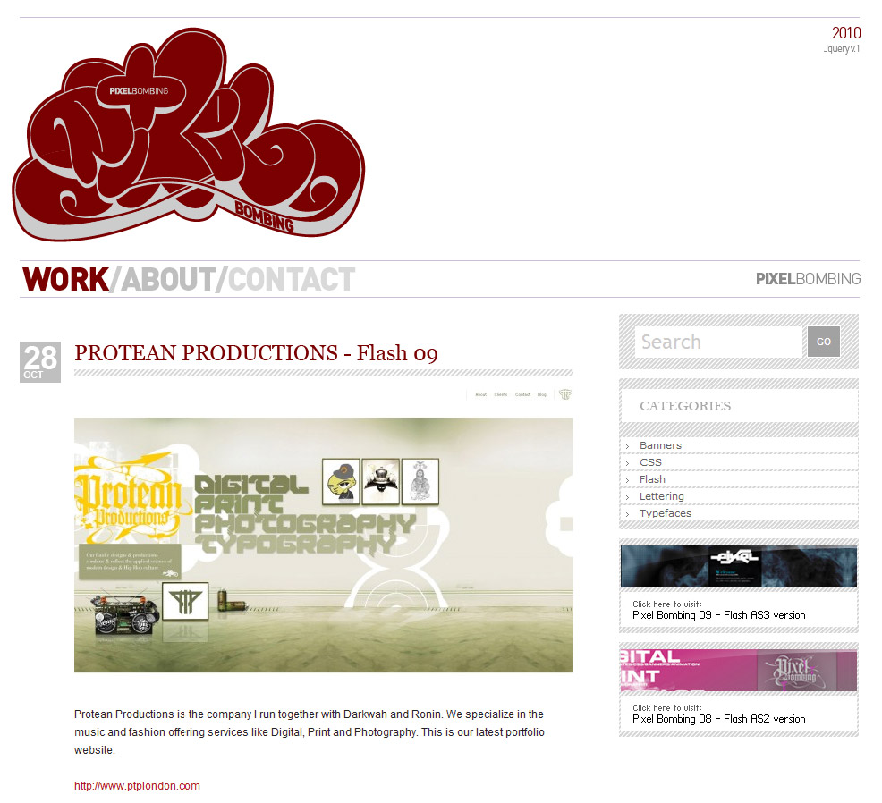 One of my early freelance sites