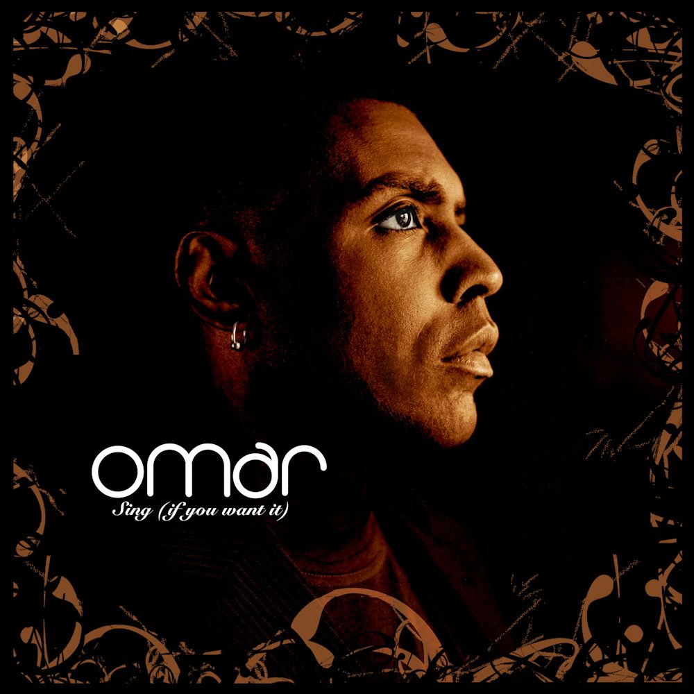 Front cover photo of Omar for his 'Sing (if you want it)' album.