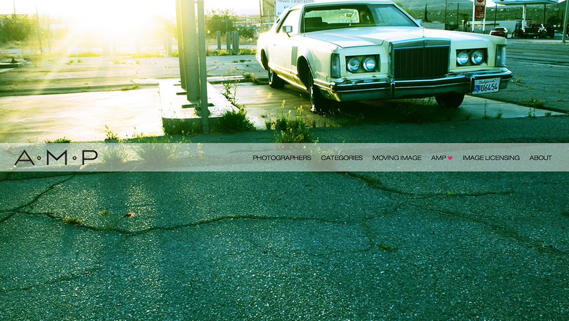 AMP website frontpage - has rotating images and a adaptive navigatiion